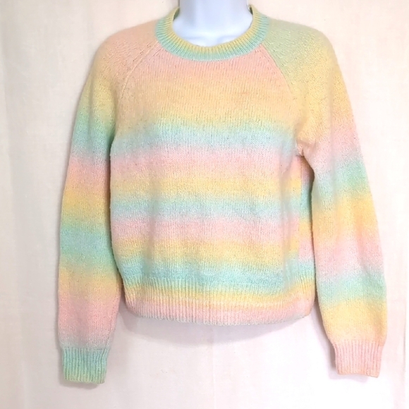 BB Dakota Steve Madden Pastels Crewneck Sweater Wool Blend Size Small - Picture 1 of 4